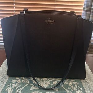 Kate Spade Black Pebbled Leather LaptopTote